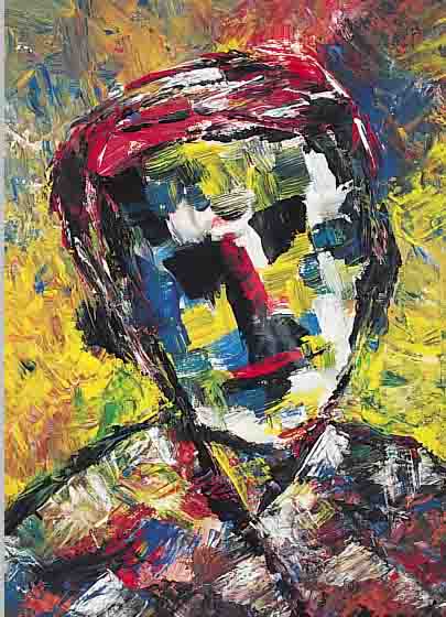 KOPP, HORST ALEXANDER, GEB. 1929, PORTRäT, MISCHTECHNIK AUF PAPIER, RE. U. HANDSIGN., CA. 38 X 29.5 CM, PP
