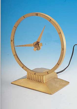JEFFERSON TISCHUHR MYSTERIEUSE, USA 50ER JAHRE, METALL VERG., M. A-SYNCHRO-MOTOR, TRAFFO ANBEI, FKT. UNGEPR. (NICHT VDE ENTSPR.)SELTEN, D. ...
