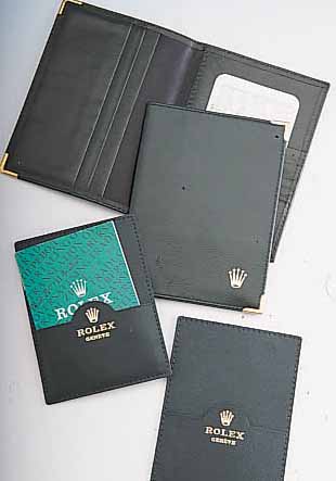 KONVOLUT BESTEHEND AUS 2 ROLEX BRIEFTASCHEN MIT HüLLE FüR PAPIERE, NEUWERTIG