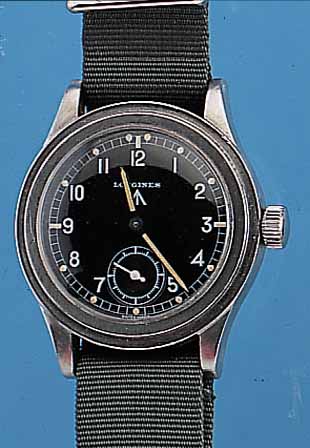 LONGINES MILITäRARMBANDUHR, REF.-NR. 1960/ 104, SCHWEIZ UM 1938, EDELST., BODEN GESCHR., BLATT REST., BASISKAL. 12,68Z, FLACHSPIR., ...