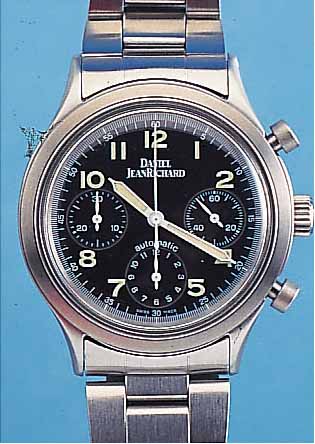 DANIEL JEAN RICHARD ARMBANDCHRONOGRAPH MILI- TARY, REF.-NR. 25004, SCHWEIZ 2000, EDELST. SAT., EDELST.-BAND M. SICHERHEITSFALTSCHL., BODEN U. ...