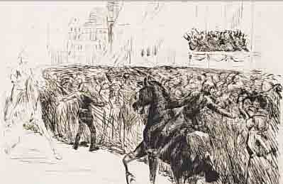 LIEBERMANN, MAX, RADIERUNG, HRSG. VOM VEREIN DER KUNSTFREUNDE 1913, RE. U.HANDSIGNIERT, CA. 24,5 X 29,5 CM, PP