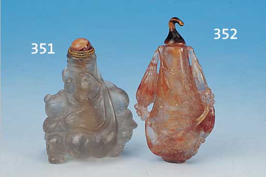 SNUFFBOTTLE, CHINA, 20. JH., ACHAT, H. 5.5 CM, REICH GESCHNITZT