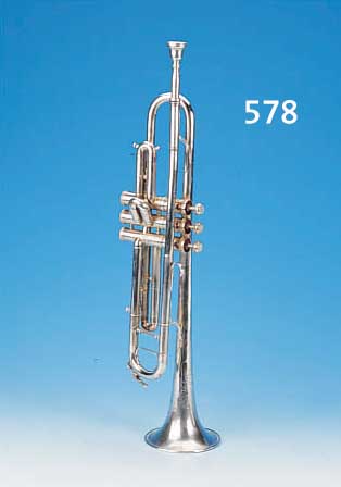 TROMPETE, TONEKING, METALL, VERBEULT, ALTERSSCHäDEN, FUNKTION NICHT GEPRüFT, L. 49 CM