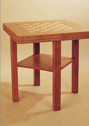 BEISTELLTISCH, DEUTSCH, 30ER JAHRE, EICHEFURNIER, MIT INTARSIEN, PLATTE MIT SCHACHBRETT EINGELEGT, M. 66 X 62 X62 CM
