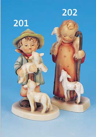HUMMELFIGUR, GOEBEL, 1936, DER GUTE HIRTE, STEINGUT BUNT BEMALT, H. CA. 15,5 CM, NR. 42/0.