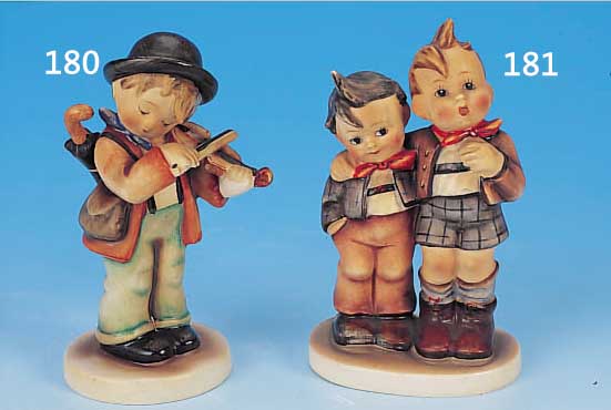 HUMMELFIGUR, GOEBEL, 1936, MAX UND MORITZ, STEINGUT BUNT BEMALT, NR. 123, H. CA. 13 CM