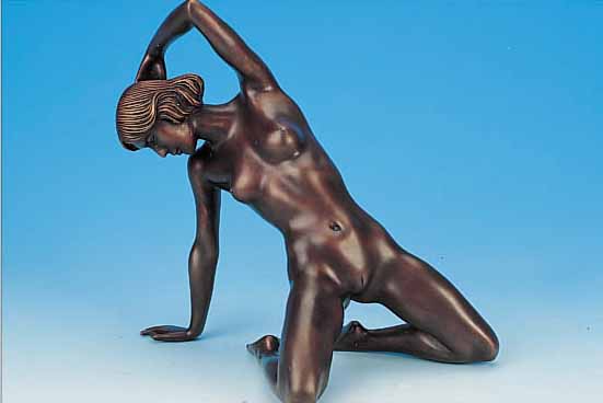 BREKER, ARNO, ELBERFELD 1900-1991 DüSSELDORF, DIE GRAZIE, BRONZEFIGUR, SIGNIERT UND NUM. 137/300, GIEßERMARKE VON VENTURI ARTE, H. CA. 26 CM, MIT ...