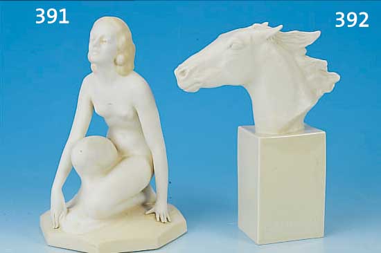 PORZELLANSKULPTUR, ROSENTHAL, 30ER JAHRE, H. 23 CM, HANNIBAL, NUM. 1609