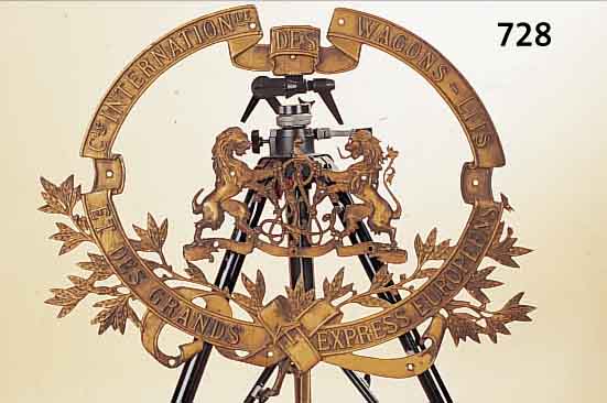 BRONZESCHILD EINES SCHLAFWAGENS, FRANKREICH, UM 1900, 64 X 83 CM