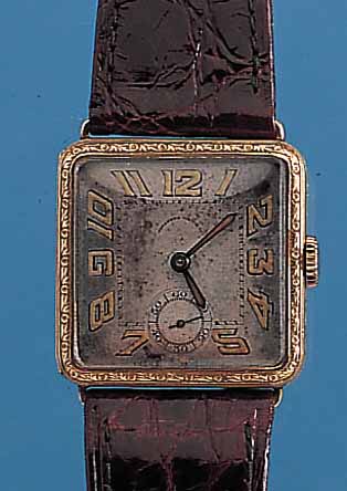 TAVANNES WATCH CO HERRENARMBANDUHR, REF.-NR.1109438/59, SCHWEIZ/DEUTSCHLAND UM 1934, GG 585/000, BODEN U. GLASRANDSCHARNIER AUßEN 9, GEPR. ...