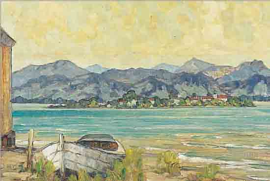 ALBITZ, RICHARD, *1876 BERLIN - 1954, SCHüLER DER BERLINER AKADEMIE, LANDSCHAFTS- MALER, WURDE MEHRFACH AUSGEZEICHNET, U.A. IN 1913 IN ...