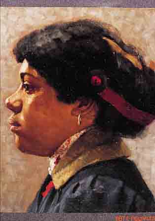 MüLLER, K., KüNSTLER DES 19./20. JH., HIER: PORTRäT EINER JUNGEN FRAU IM PROFIL, ÖL/LWD./ MALKARTON, AUF KARTON BEZ. U. DAT. 1911, 26 X 23 CM, ...