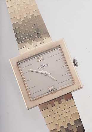 FORTIS HERRENGOLDBANDUHR, REF.-NR. 5408, SCHWEIZ UM 1968, WG 750/000-GEH. INCL. WG- BAND, AM VERSCHL. VERL., AUF CA. 19,5 CM, BODEN GEDR., ...