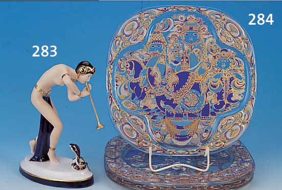 3 WEIHNACHTSTELLER, ROSENTHAL, BJöRN WIINBLAD,1976-1978, GLAS, BUNT BEDRUCKT, 28.5 X 28 CM