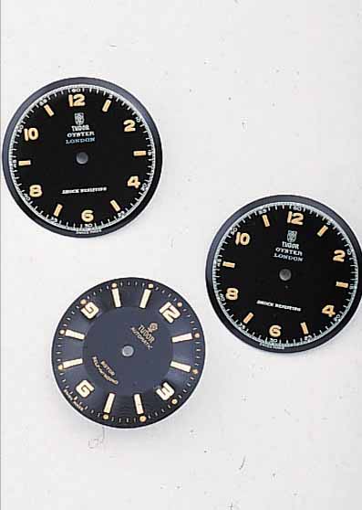 KONVOLUT: ROLEX, TUDOR UND WEITERE ERSATZTEI- LE AUS NACHLAß VON REPARATEUR, TORONTO/ CANADA, AUS DER ZEIT CA. 1950-1960, TEILW. NEU, TEILW. ...