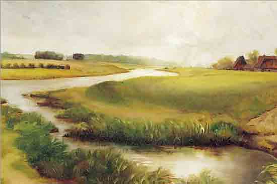 NAUMANN, WILHELM, MITTE 20. JH., FLUSSLAND- SCHAFT, ÖL/LWD., SIGN., 40 X 50 CM, R.