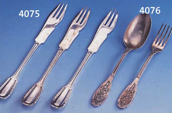 6 MELONENGABELN, FRANKREICH, UM 1890, 950ER SILBER, EMILE PUIFORCAT, KLASSIZIST. DEKOR, MIN. GEBR.-SP., QUALITäVOLLVE, MEISTER-LICHE ...