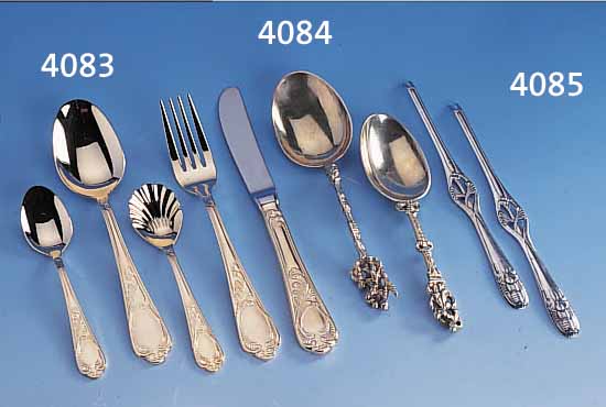 72-TEILIGES BESTECK, MODELL ROKOKO, SOLINGEN, METALL HARTVERGOLDET, BEST. AUS: 12 MESSER. 12 GABELN, 12 LöFFEL, 12 KAFFEE- LöFFEL, 12 ...