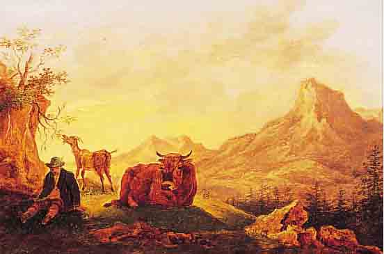 WAGENBAUER, MAX JOSEF, (1774 ÖXING - 1829 MüNCHEN) ODER UMKREIS, TYPISCHES ALTMOTIV IN DER ART DES HOCHGE- SCHäTZTEN ...