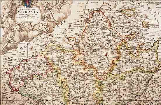 KONVOLUT VON 2 BLATT, ALTKOLOR. KUPFER- STICHK. V. CHR. MüLLER BEI HOMANN, CA. 1740: 1.) ALTKOLOR. KUPFERSTICHK. V. CHR. MüLLER BEIHOMANN, ...