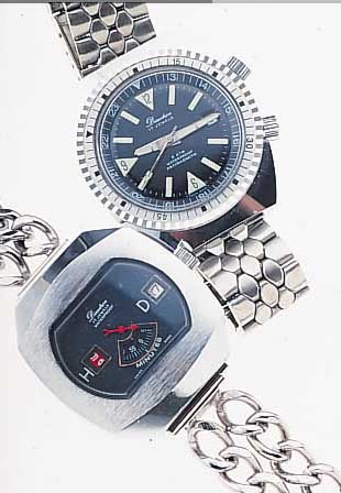KONVOLUT: 4 DIMETRON HERRENARMBANDUHREN, UNGETR. LAGERW., NACH GESCHäFTSAUFL., FüR DEN DTSCH. MARKT UM 1970, SCHWEIZER FERTIGUNG, ALLE ...