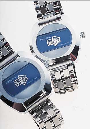 KONVOLUT: 6 EXEDRA HERRENARMBANDUHREN, UN- GETR. LAGERW., FüR DEN DTSCH. MARKT UM 1970, NACH GESCHäFTSAUFL., ALLE GL. DESIGN, GL. MODELL, ...