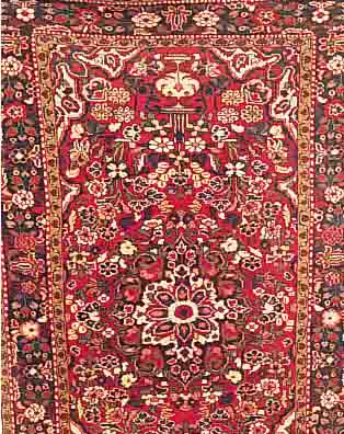 BORCHELOU,PERSIEN CA.220 X 132 CM. EHZ.2-3 FLOR WOLLE CA. 30 JAHRE
