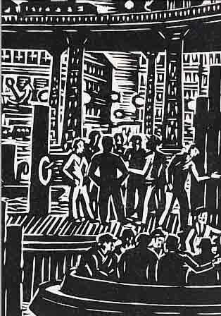 MASEREEL, FRANS, 1898-1972, ZWEI HOLZSCHNIT-TE AUS DER MAPPE: DAS GESICHT HAMBURGS, BEIDE HANDSIGNIERT, AUF JAPANPAPIER, GESAMTAUFL. 200 ...