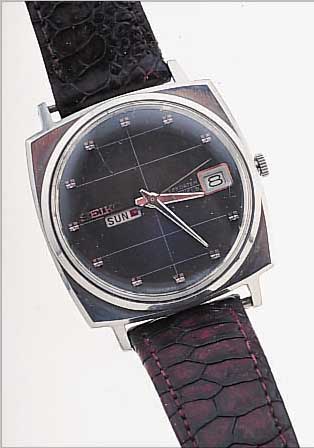 SEIKO HERRENARMBANDUHR SEALION, REF.-NR. M88, JAPAN UM 1969, EDELST., CARREE-CAMBRE- GEH., BODEN GESCHR., AUFWEND. BLATT M. EXTREM ERH. ...