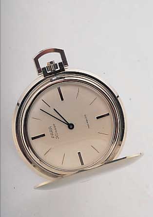PARA FRACKUHR SAVONETTE, WG 750/000, SAT., VERS. BLATT, SCHWEIZ UM 1968, 17 ST., RUNDAN- KERW., AS KAL. 1525, RINGUNR., FLACHSPIR., INCABL., D. ...