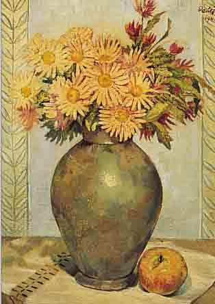 FRIES, PAUL, DAT. 1948, ÖL/LWD., AUF PAPPE, STILLEBEN, 41 X 34 CM