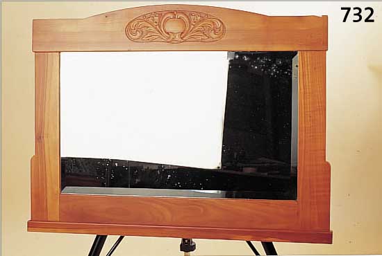 SPIEGEL, DEUTSCH, 20ER JAHRE, KIRSCHBAUM MASSIV, 74 X 94 CM, EHEM. AUFSATZSPIEGEL