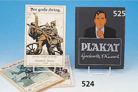 PLAKAT-GEDANKE UND KUNST, PROPAGANDA STUTT- GART 1913, LUXUSAUSGABE, REICH ILLUSTRIERT, CA. 22 X 16 CM