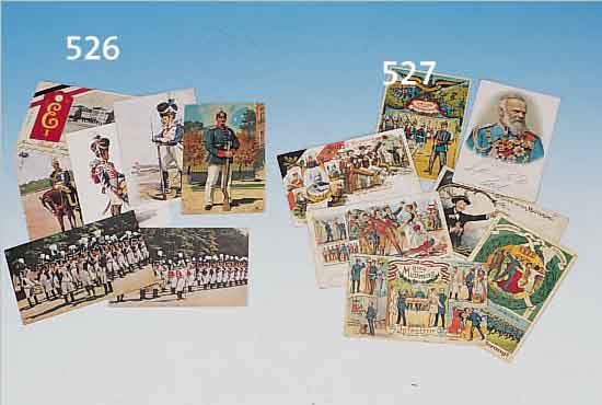 10 POSTKARTEN, DEUTSCH, UM 1900-1910, , FARBLITHOGRAPHIEN, MILITäRISCHE MOTIVE, JE CA. 14 X 9 CM