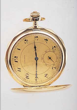 LONGINES HERRENTASCHENUHR SAVONETTE, REF.- NR. 4758658, SCHWEIZ UM 1928, GG 585/000, RAND MEHRFLäCHIG, BEIDE SCHALEN SYM. GUILL., BER., ...