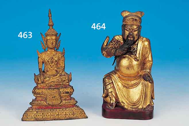 SKULPTUR, SIAM, UM 1880/1900, BRONZE, H. 21 CM