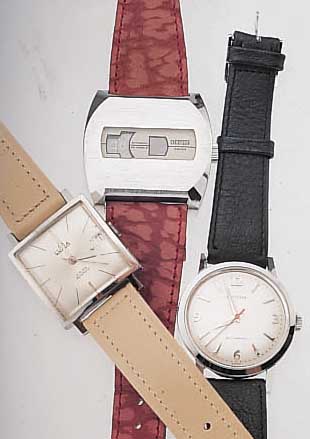 KONVOLUT: 5 HERRENARMBANDUHREN, ALLE UNGETR.LAGERW., VERSCH. KONZEPTE, 1X MILITARY, EDEL- ST., HAMILTON, FüR DIE US-ARMY, UM 1988, 1X TESOTOS ...