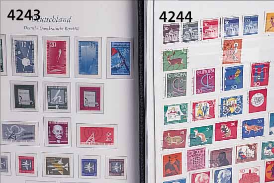 BRIEFMARKENSAMMLUNG, DEUTSCHES REICH, BUNDESREPUBLIK, DDR, BERLIN, IN 6 ALBEN