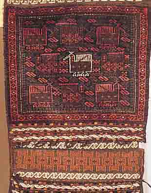 BELUTSCH TASCHE,PERSIEN CA.134 X 55 CM. EHZ.2 WOLLE-WOLLE UM 1940.