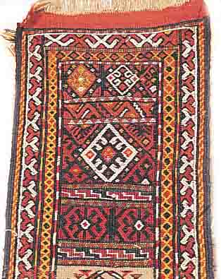 ZELTBAND GHUCHAN,PERSIEN CA.283 X 30 CM. EHZ.2 WOLLE-WOLLE CA.50 JAHRE.