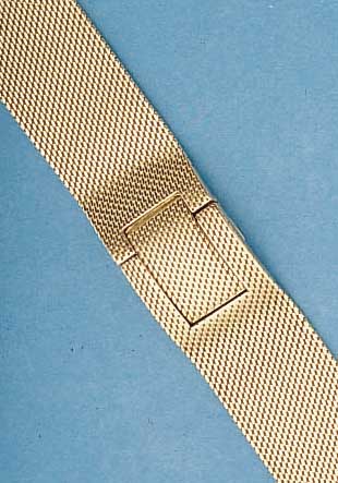 GOLDBAND FüR HERRENARMBANDUHR, GG 750/000, GEFLOCHTEN, VERS. FALTSCHL., STEGBR. 18 MM, L. VON STEG ZU STEG CA. 12,5 CM, TOTALGEW. CA.40 G, ...