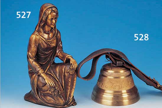 BRONZEFIGUR, DEUTSCH, UM 1910-20, , DARSTELLUNG DER HL. ELISABETH, H. CA. 44 CM
