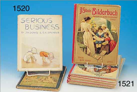 7 X STAUBS BILDERBUCH, GEBR. KüNZLI ZüRICH, UM 1910, SCHöNE ILLUSTRATIONEN, 30 X 23 CM, ALTERSSCHäDEN