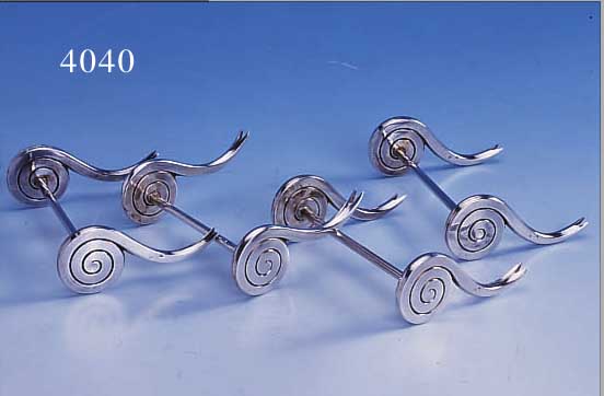 6 MESSERBäNKCHEN, FRANKREICH UM 1900, 800ER SILBER, MEISTERMARKE SCHLOSSER, KREIS- DEKOR, L CA. 8 CM, REINES ART-DECO