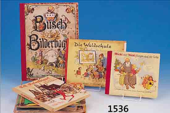 KONV. AUS 10 KINDERBüCHERN, 50ER JAHRE, U. A.: ZEHN KLEINE NEGERLEIN, TILL EULENSPIEGEL, DIE HEINZELMäNNCHEN, MICKI UND NICKI FLIEGEN AUF DIE ...