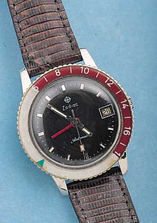 KONVOLUT: 2 ZODIAC HERRENARMBANDUHREN AUTOMA- TIK, BEIDE EDELST., BEIDE BöDEN VERSCHR., BEIDE BASISKAL. 70-72, 17 ST., INCABL. STOßGE-S., 1X M. ...