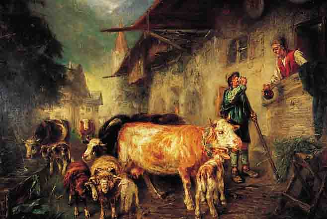 LEBLING, MAX LUDWIG, *1851 LEIPZIG, WAR SCHüLER AN DER MüNCHENER AKADEMIE BEI KARL THEODOR VON PILOTY, SCHUF VOR ALLEM GEMäLDE MIT ...