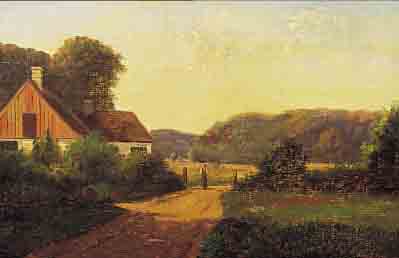 SCHMIDT, C., DEUTSCHER MALER, UM 1900, GEHöFT AM WIESENRAND, ÖL/LWD, RE. U. SIGN., CA. 29 X 39 CM, R.