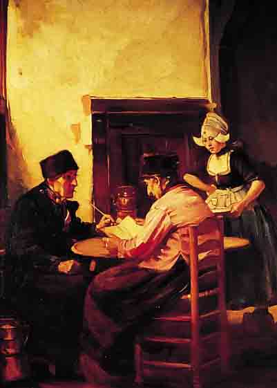 POSSIN, RUDOLF, *1861 MAGDEBURG - 1922, SCHüLER VON KNILLE, H. GUSSOW UND THEDY, MACHTE ZAHLREICHE STUDIENREISEN NACH HOLLAND, WERKE U.A. ...